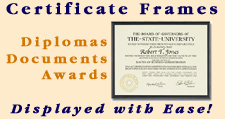 certificate award frame
